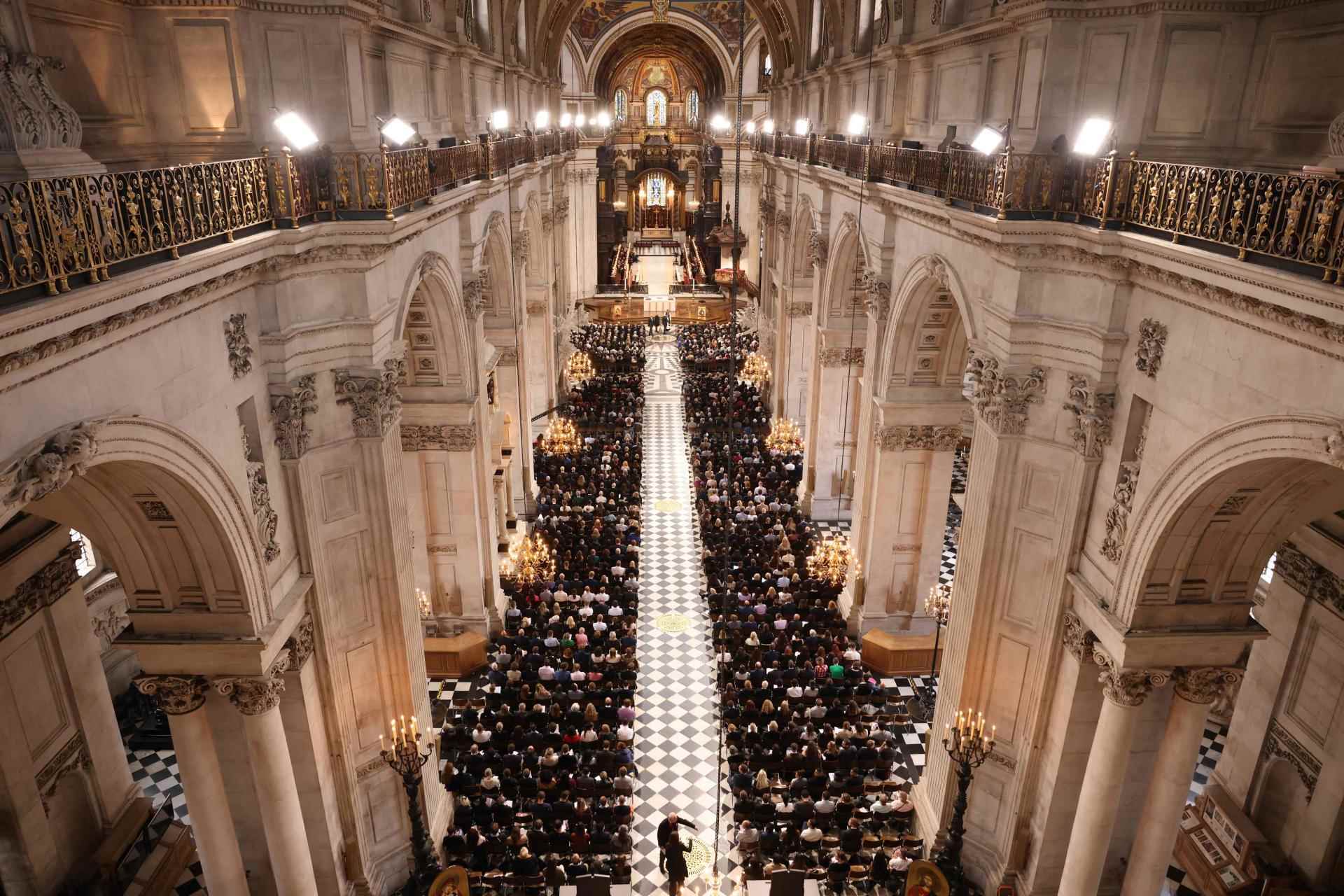 The memorial mass in honor of Queen Elizabeth II at St. Paul's Cathedral in London, September 9, 2022.