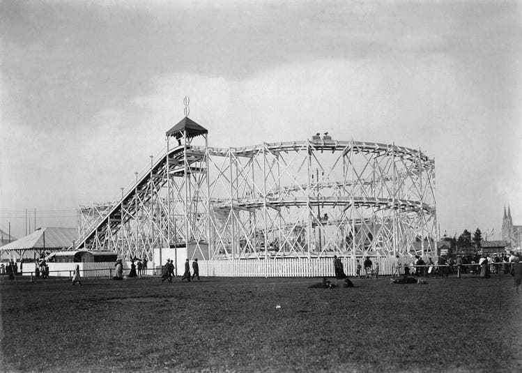Roller coaster around 1910