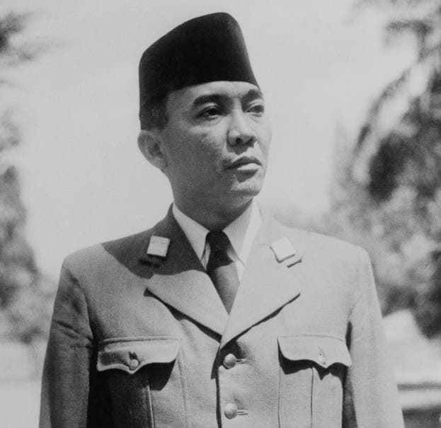Sukarno (1901-1970), the President of Indonesia, declared the island nation's independence in August 1945. 