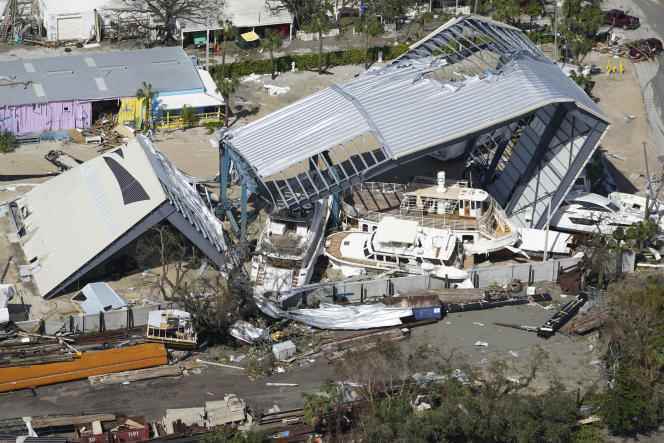 After the passage of Hurricane Ian, Thursday, September 29, 2022 in Fort Myers Beach.
