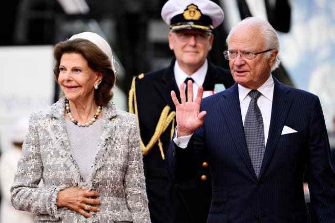 King Charles Gustavus XVI  and Queen Silvia in Copenhagen in early September to mark the 50th anniversary of the Danish Queen's accession to the throne. 