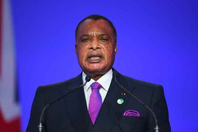 Congolese President Denis Sassou-Nguesso in Glasgow on November 1, 2021.