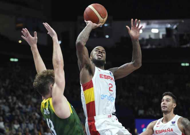 The leader Lorenzo Brown, of American origin but recently naturalized Spanish, against Lithuania on September 10, 2022 in Berlin.