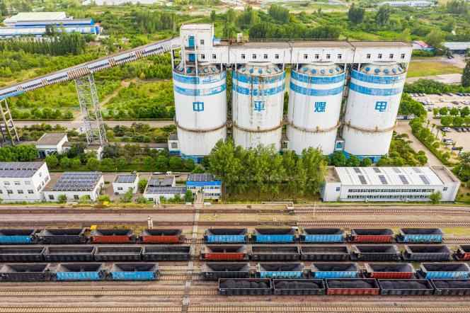 Coal storage near the Pingdingshan power plant (Henan, China), August 25, 2022.
