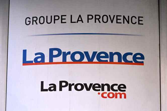 The logo of “La Provence”, in Marseille.