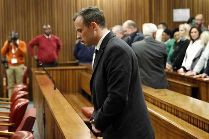 South African Paralympic athlete Oscar Pistorius at the High Court in Pretoria on July 6, 2016.