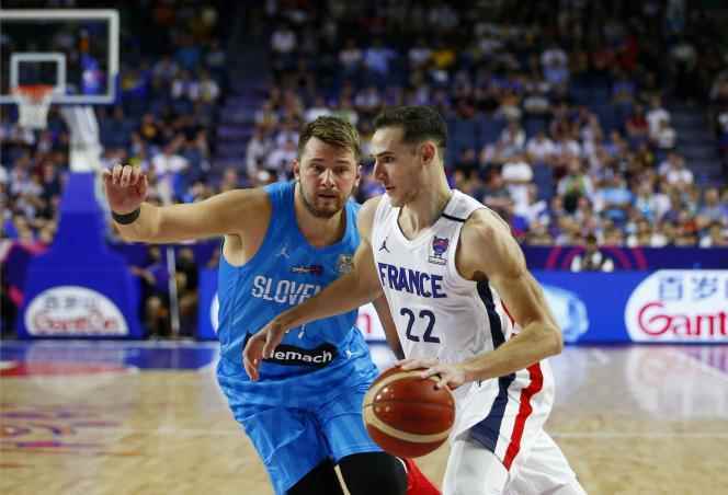 Terry Tarpey, here facing Slovenian star Luka Doncic, has become indispensable in the France team.