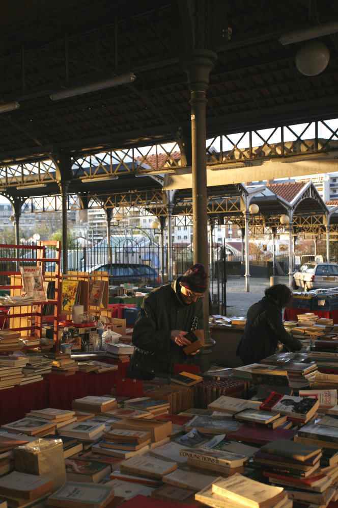 At the old and second-hand book market in the Georges Brassens park (Paris 15th).