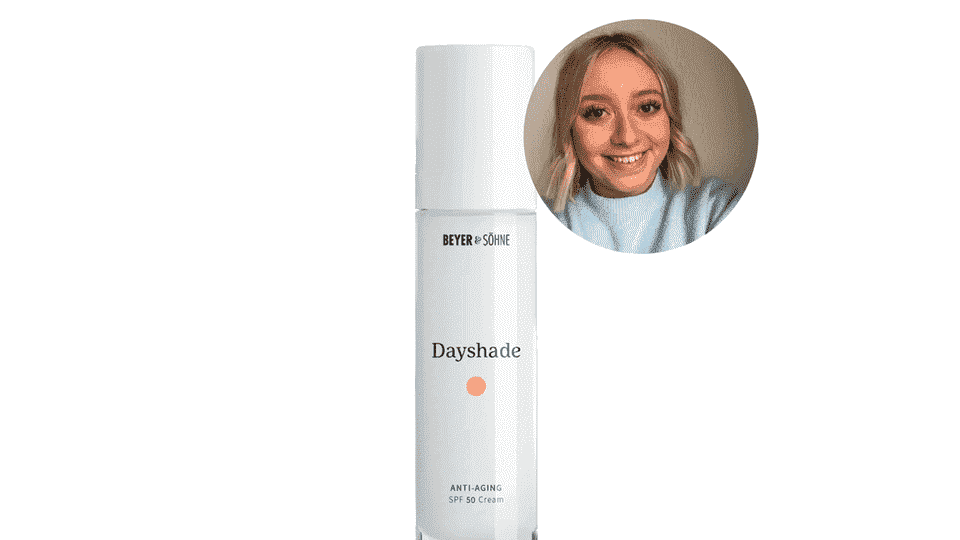 Editor Julika tests the "day shade"-Day care with sun protection factor from Beyer & Söhne.