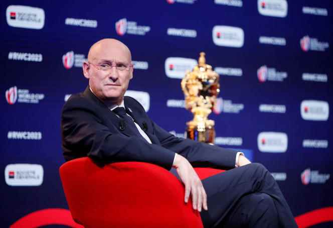 Bernard Laporte, during the draw for the 2023 World Cup at the Palais Brongniart, in Paris, on December 14, 2020.