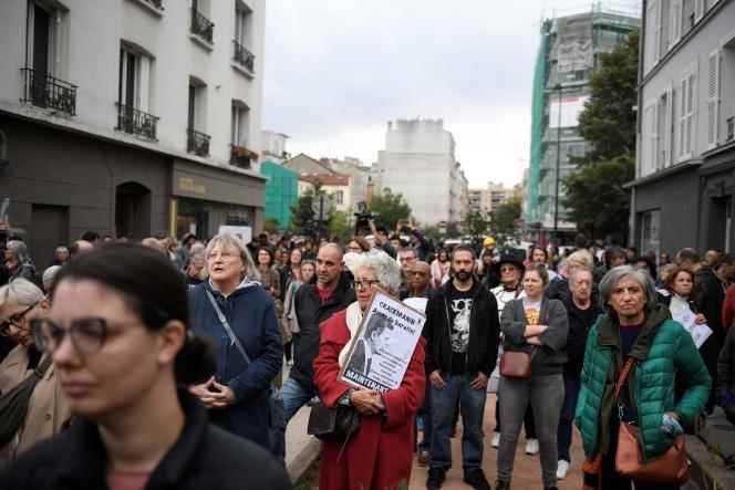 Residents demonstrate to demand the dismantling of the Forceval site, in Pantin, in the north of Paris, on September 24, 2022.