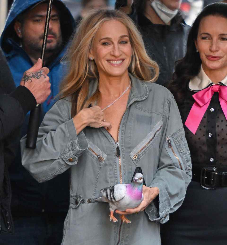 Sarah Jessica Parker on the set of Just Like That.