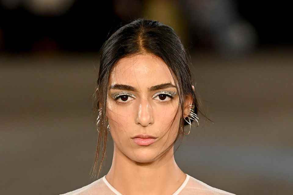 Silver eyeshadow is one of the beauty highlights of New York Fashion Week 
