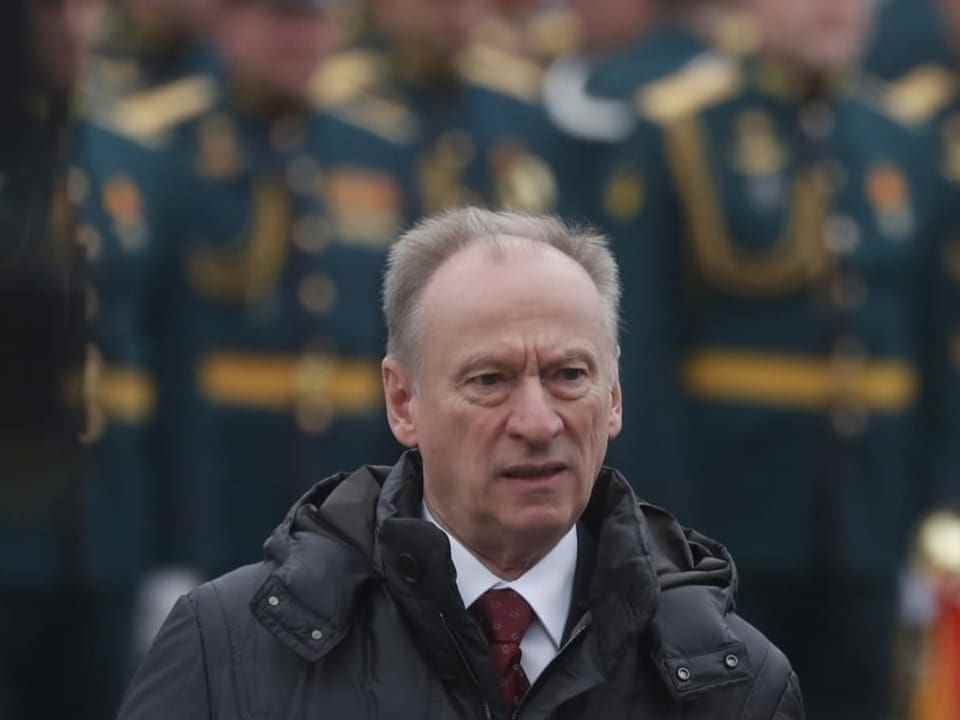 Nikolai Patrushev upon his arrival for the Victory Day celebrations