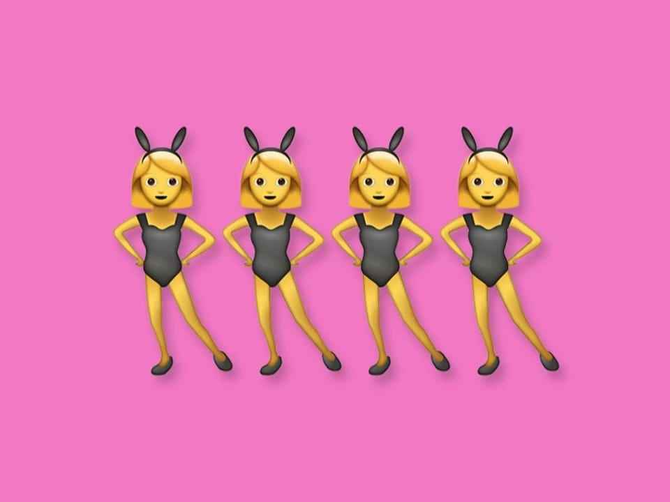   Icon with female quadruplets in rabbit costume