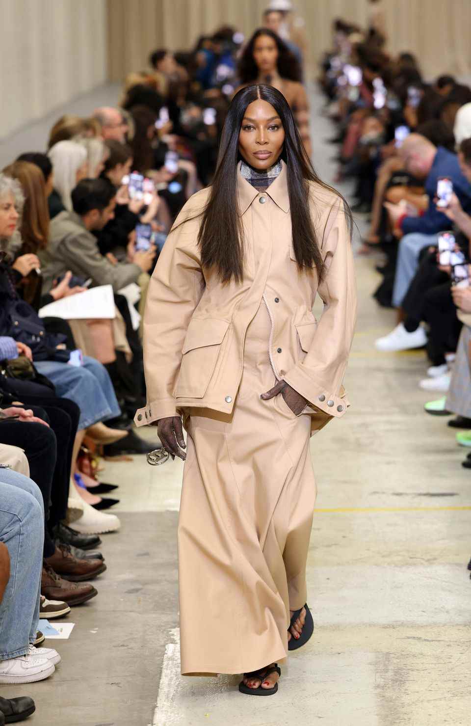 Naomi Campbell at the Burberry Show in September