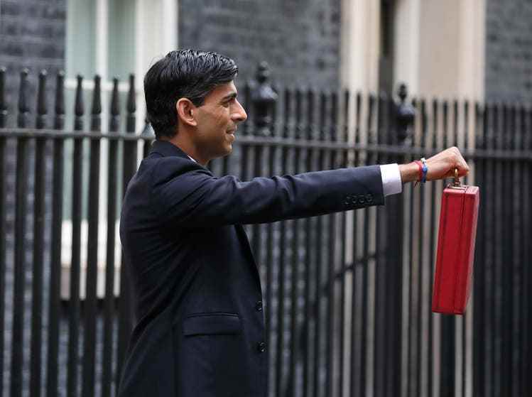 Rishi Sunak in his former role as Chancellor of the Exchequer. 