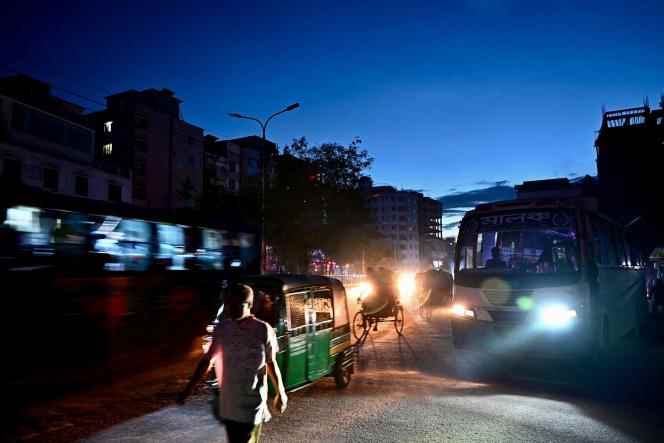 In Dhaka, during the blackout, October 4, 2022.