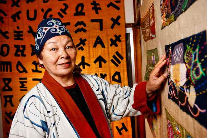 Ainu artist and activist Shizue Ukaji, in 2009.