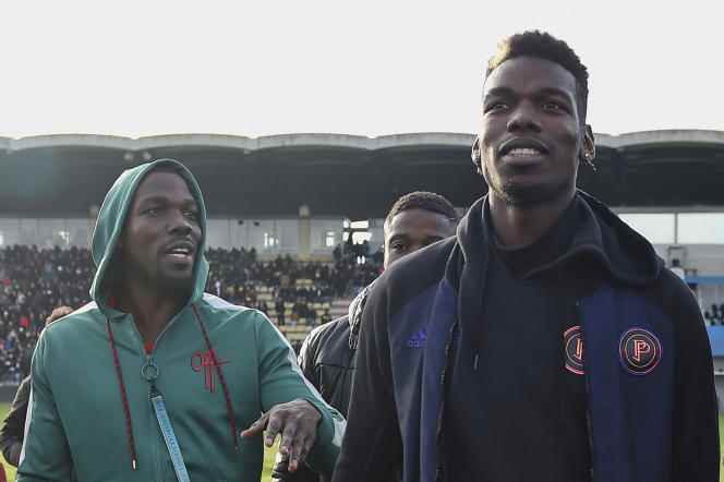 Mathias Pogba (left) and Paul Pogba (right), in Tours, December 29, 2019. 
