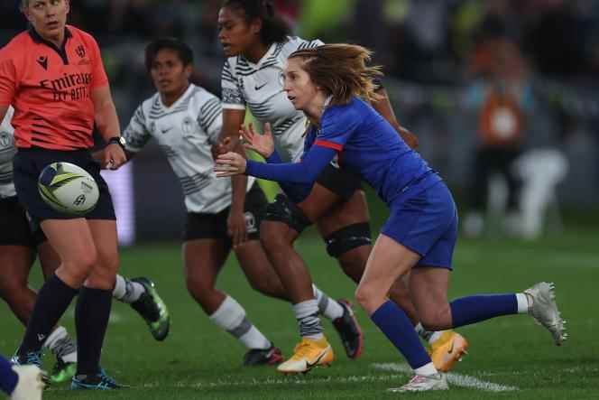 Pauline Bourdon during the Rugby World Cup match between France and Fiji (44-0), in Whangarei, New Zealand, on October 22.