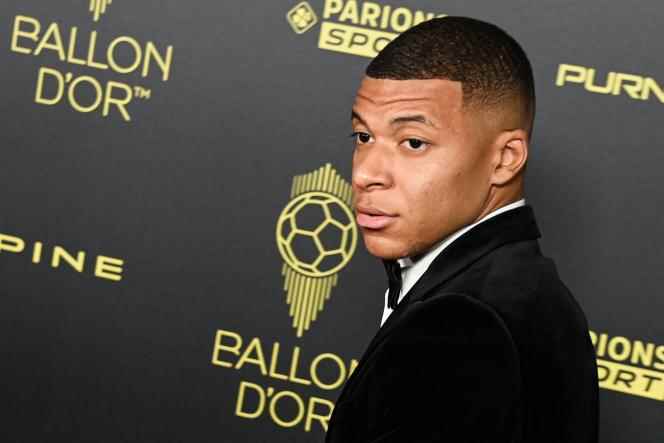 Striker Kylian Mbappé during the Ballon d'Or ceremony on October 17, 2022 in Paris.