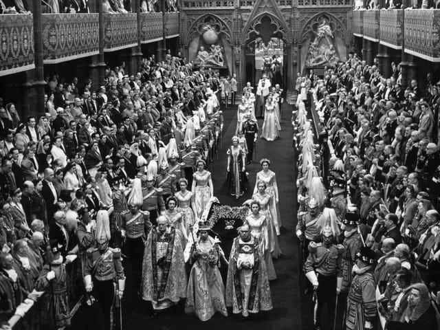 The coronation took place in Westminster Abbey in London.