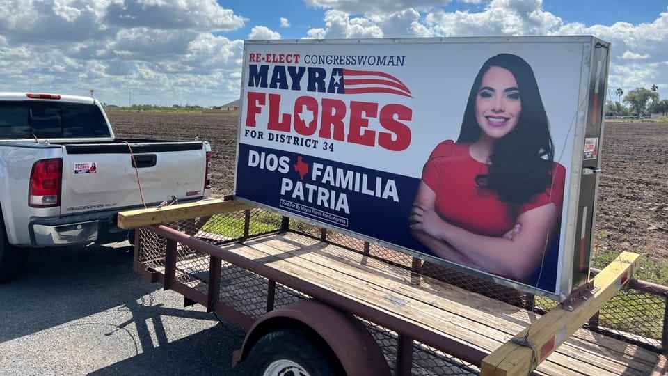 Campaign advertising by Mayra Flores