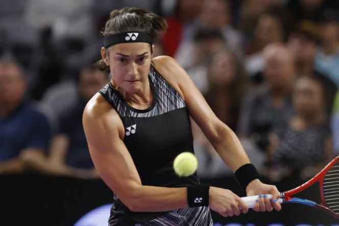 Caroline Garcia during the WTA Masters final, in Fort Worth (Texas), November 7, 2022.