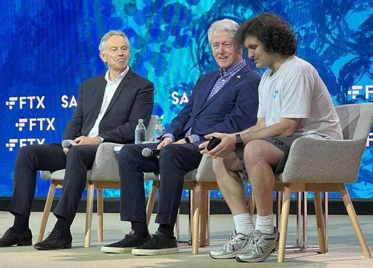 Even at conferences with the likes of Tony Blair and Bill Clinton, SBF appeared in shorts and a t-shirt.