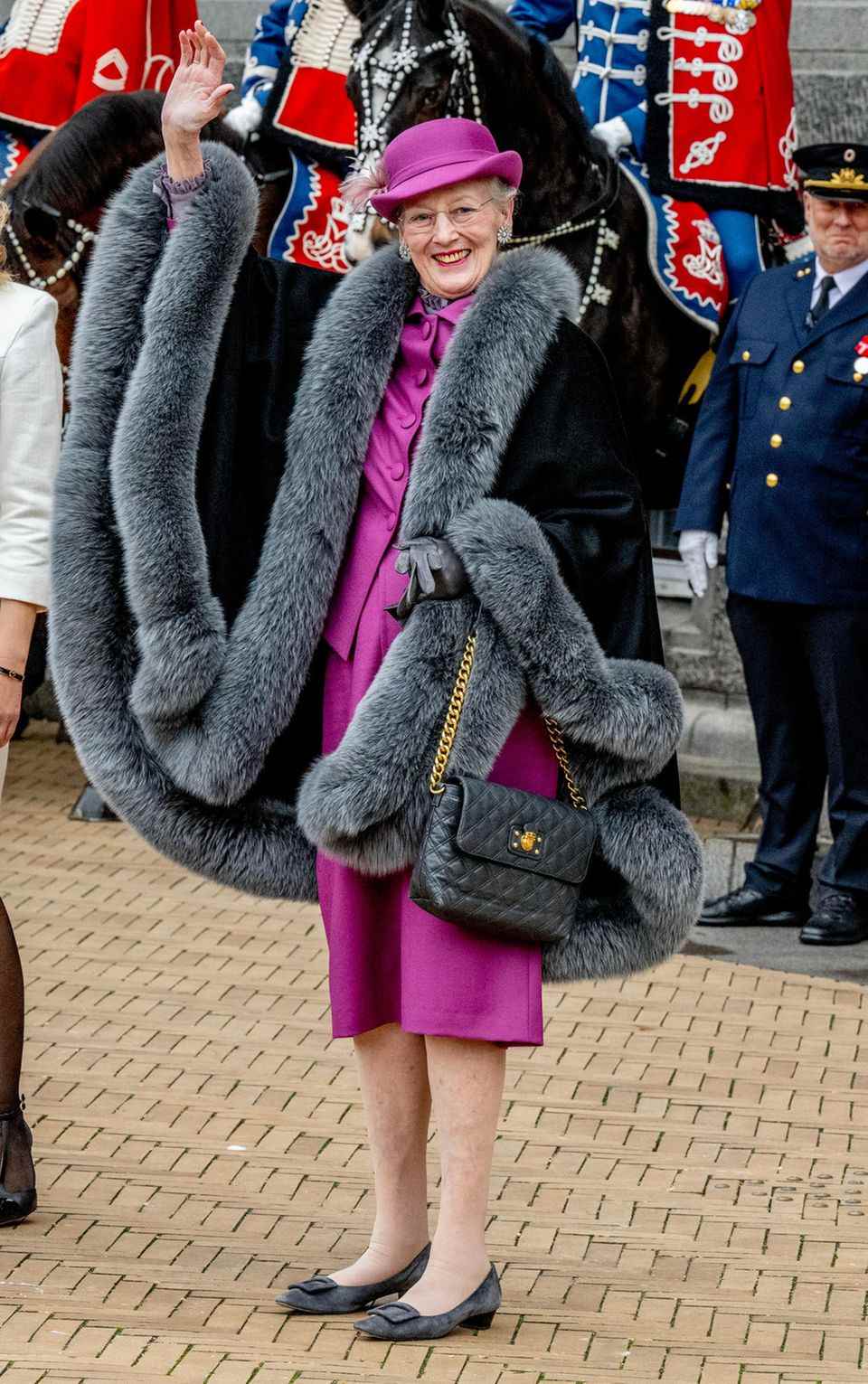 Queen Margrethe in a wild mix of styles. 