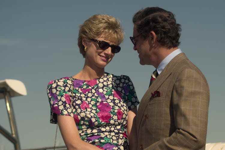 The staging of a happy marriage went wrong: Elizabeth Debicki and Dominic West as Diana and Charles.