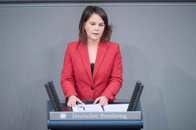 Not very convincing: Foreign Minister Annalena Baerbock speaks in September in the Bundestag on the situation in Iran.
