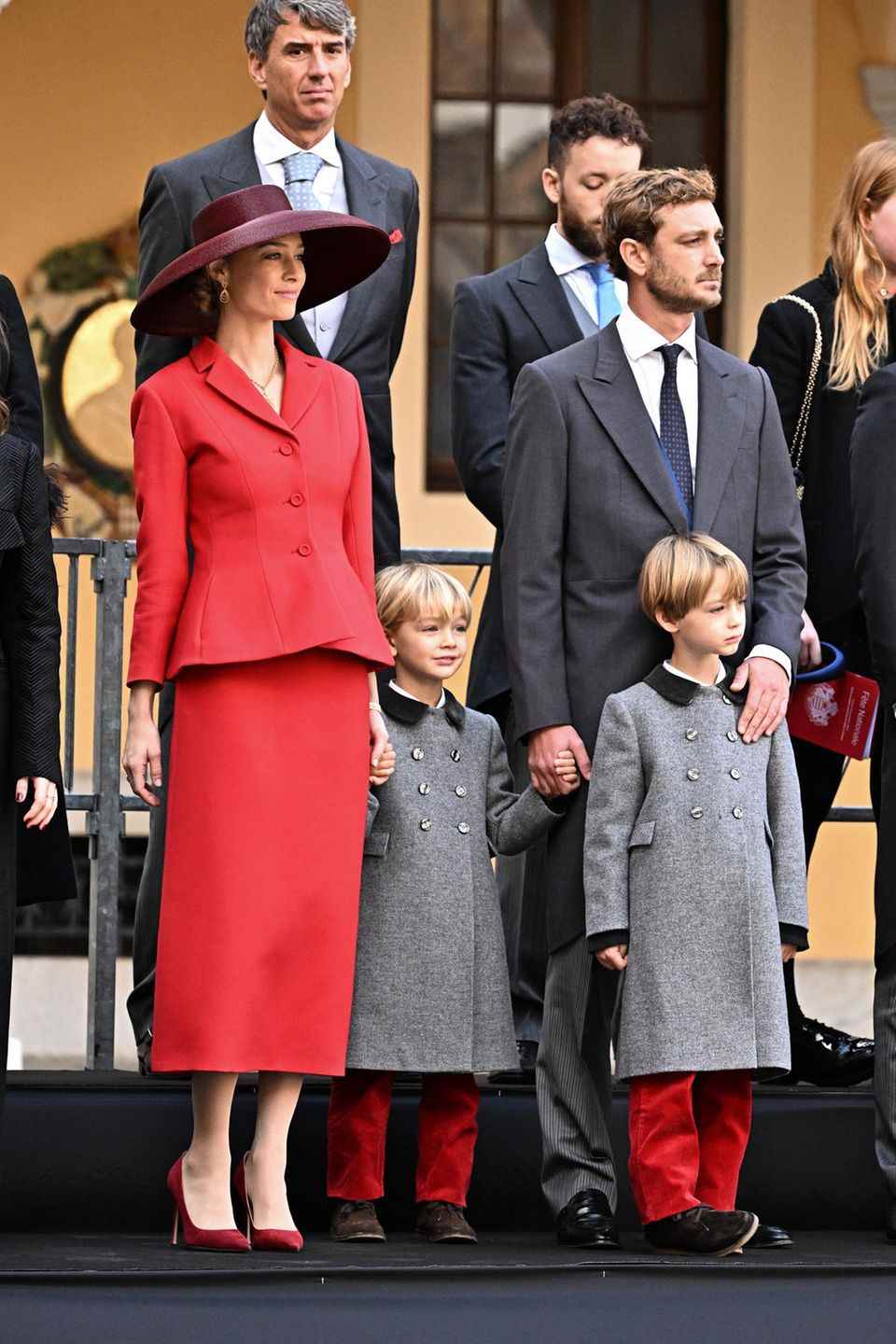 Beatrice Borromeo with her husband, Pierre Casiraghi and their two sons Franscesco and Stefano 