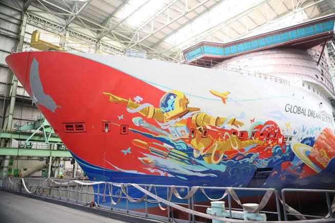 Das Kreuzfahrtschiff «Global Dream» ist bisher erst zu 75 Prozent fertiggestellt.