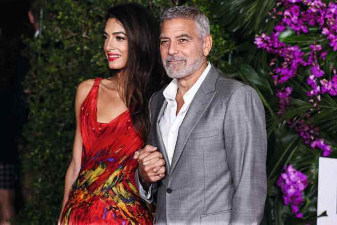 Amal Alamuddin Clooney and George, in Los Angeles, in October 2022.