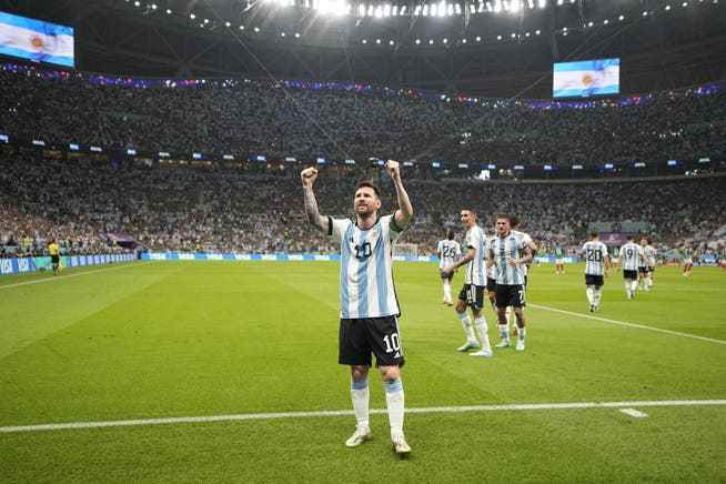 Lionel Messi on Saturday night after beating Mexico 1-0. 