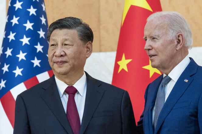 Presidents Xi Jinping and Joe Biden, November 14, 2022, in Bali, during the G20 summit.