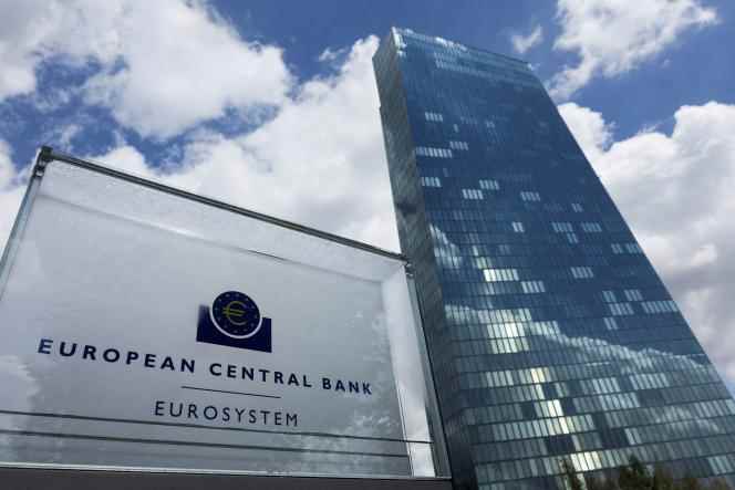 At the headquarters of the European Central Bank, in Frankfurt (Germany), on July 21, 2022.