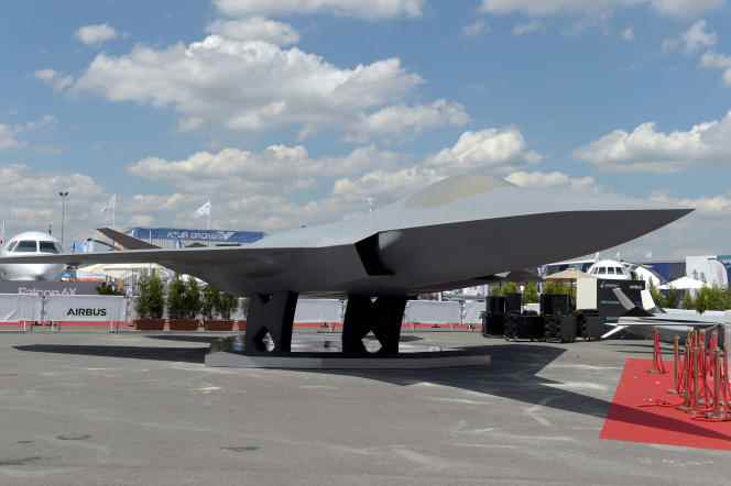 The prototype of the future SCAF, at Le Bourget, in June 2019.