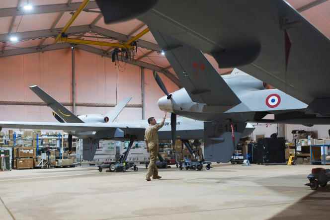 Detachment of French Air Force Reaper drones deployed in Niger, July 2, 2022.