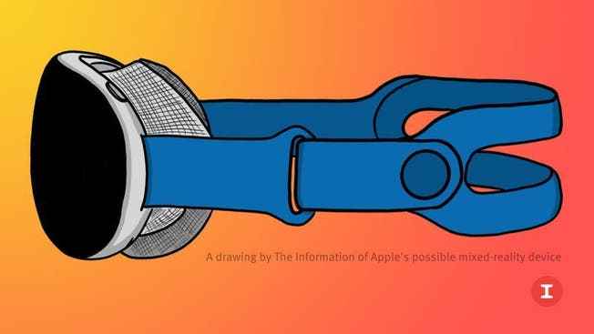 Zeichnung des Prototyps des Apple-AR-Headsets vom amerikanischen Tech-Portal «The Information».