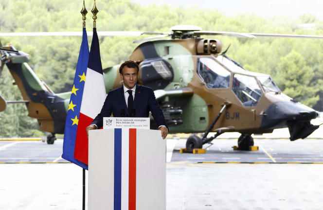 Emmanuel Macron, in Toulon, November 9, 2022. 