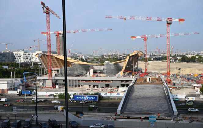 The creation of the aquatic center in Saint-Denis (here the construction site in August 2022) is one of the major investments made in view of the Olympic and Paralympic Games. 
