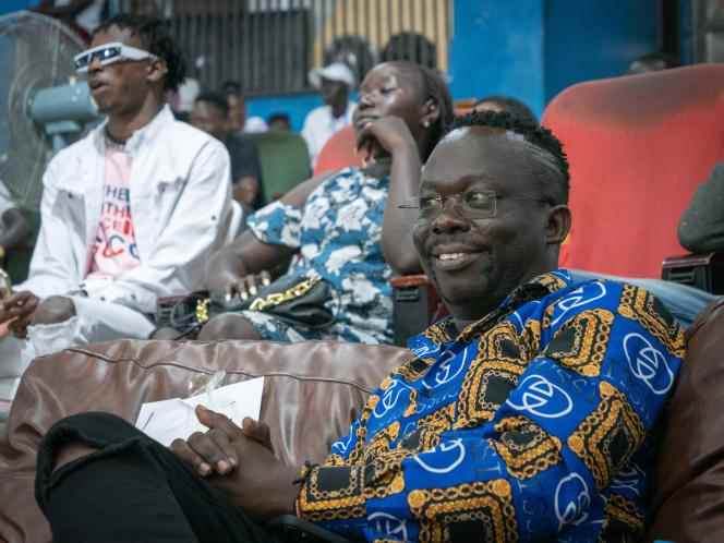 Isaac Lumori aka McLumoex, the founder of the Kilkilu Ana Comedy Show, the weekly meeting place for South Sudanese stand-up comedians, attends the show on Thursday, November 17, 2022.