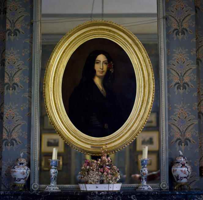 Portrait of George Sand, in the writer's house, in Nohant.