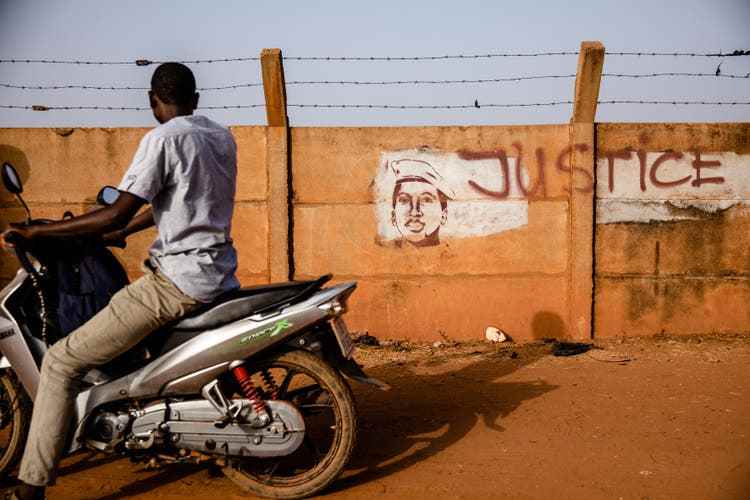 Überall Sankara: Graffiti in Ouagadougou.