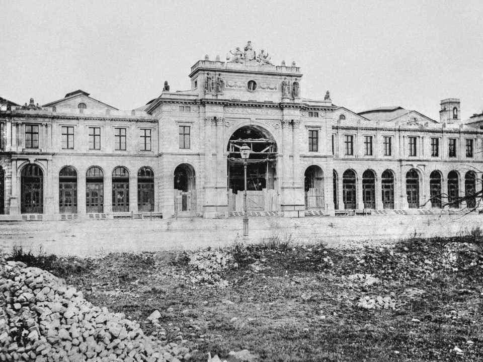 Zurich main station in the 1870s