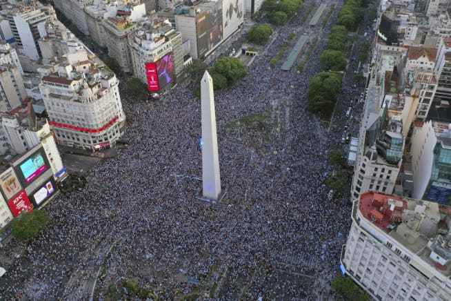 In Buenos Aires, getting into the World Cup final is celebrated with frenzy. 