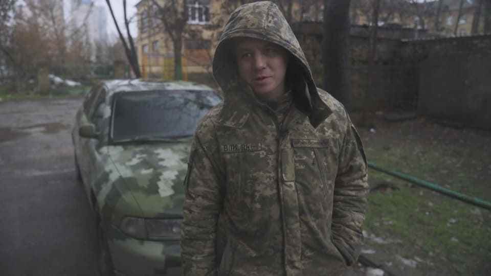 Family man Andriy stayed in Ukraine. 